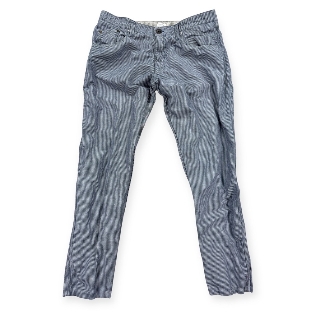 Sixty Dress Pants Men's 34 Blue Striped Casual Trousers Made In Italy